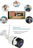 CHORTAU Outdoor Wireless Security Camera, Waterproof WiFi IP Camera With FHD 1080P, 180° Wide Angle Wireless Wifi Camera Home Surveillance Bullet Camera With Motion Detection
