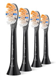 Philips Sonicare A3 All-in-one - Genuine Replacement Electric Toothbrush Heads, Black, 4 Pack One Year Supply, HX9094/95