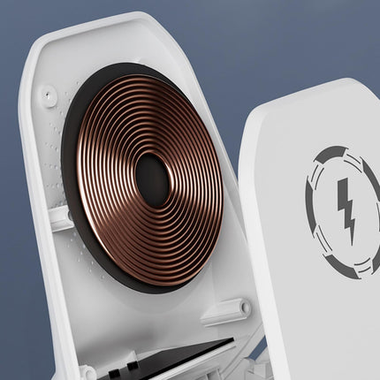 Magnetic Wireless Charger for Desk - 15w Fast Charging Mobile Phone Stand, Efficient Desktop Holder for Smartphones, Bedroom, Office, Coffee Table, or Home Use, Compact and Stylish
