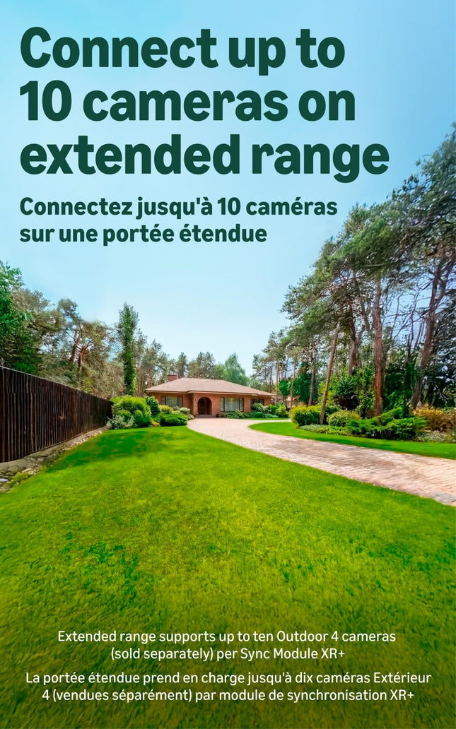 Blink Outdoor XR+ — Extended Range Wireless Outdoor 4 Camera with 10x security coverage powered by Blink's proprietary XR technology — 2 camera system