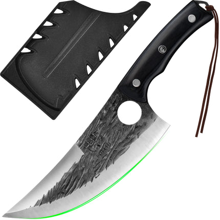 FULLHI Carbon Steel Forged Kitchen Slicing Knife with Guard,X004DGSQUJ