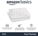 Amazon Basics Soft Microfiber Sheet Set with Elastic Pockets - Twin, BLUE FLOWERS, FLORAL PRINT 51NF