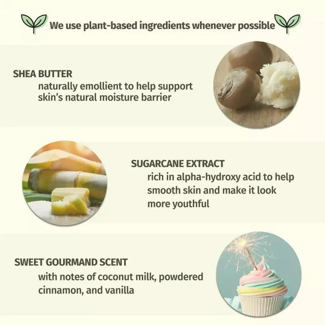 HEMPZ Body Lotion - Buttercream Cake Limited Edition Daily Moisturizing Cream, Shea Butter, Agave, Rice, Oat Hand and Body Moisturizer - Skin Care Products, Hemp Seed Oil - 17 Fl Oz