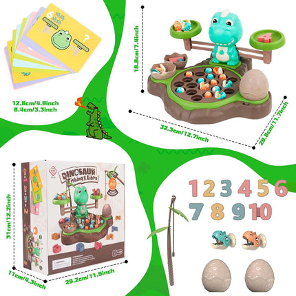 EAPURA 3in1 Music Fishing Game Play Set,Toddler Board Games