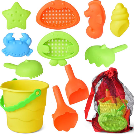 FUN LITTLE TOYS 10Pcs Beach Sand Toys Set