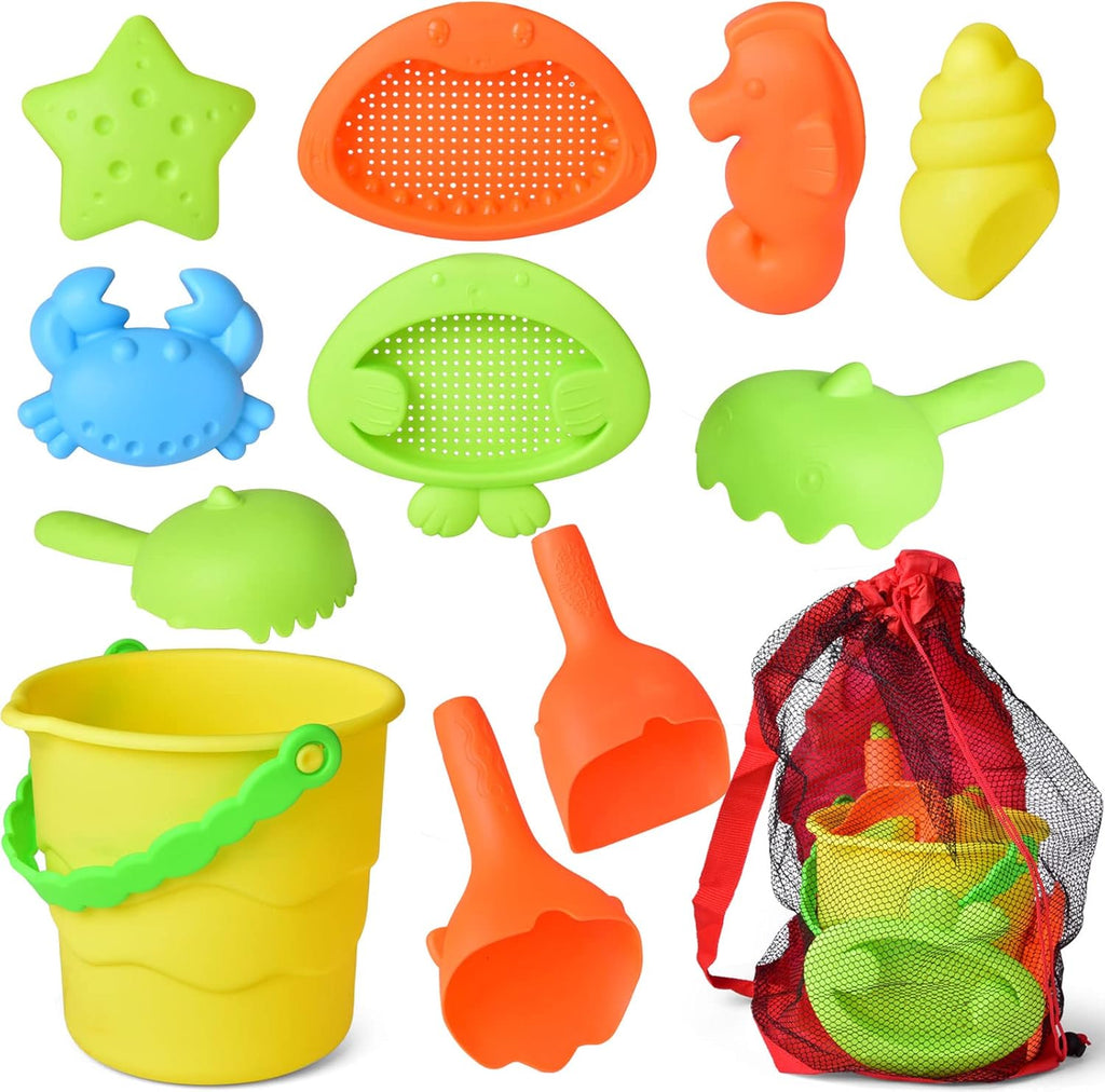 FUN LITTLE TOYS 10Pcs Beach Sand Toys Set