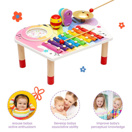 Montessori Toy 3 Years, Musical Instruments for Children Made of Wooden Musical Toy, Musical Instruments for Children from 1 Year, Girls 2 3 4 5 Years Musical Instruments for Children Wooden Music Toy