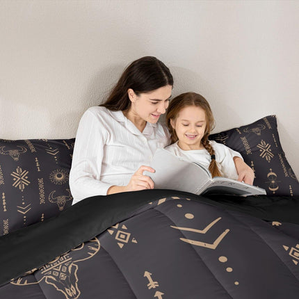 Feelyou Western Aztec Comforter Set King Size Kids Southwestern Geometric