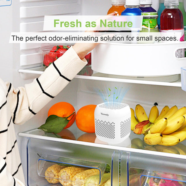 VERONLY Refrigerator Deodorizer, 10-Year Fridge Deodorizer Odor Eliminator, Fridge Smell Eliminato, Closet Deodorize, for Fridge, Freezer, Closet, RV & New Home - More Effective Than Baking Soda, White