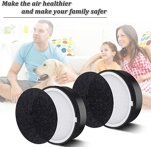 I clean LEVOIT LV-H132 Air Purifier Replacement Filters,Compatible with Levoit LV-H132, 2Packs Air Purifier HEPA and Activated Carbon Filters LV-H132-RF