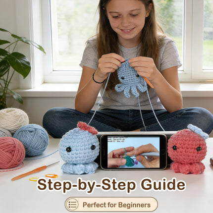Ktmeor Crochet Octopus Starter Kit for Beginners