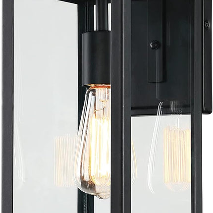 Dreamsidea 18 Inch Oversized Matte Black Exterior Light Fixture with Clear Glass