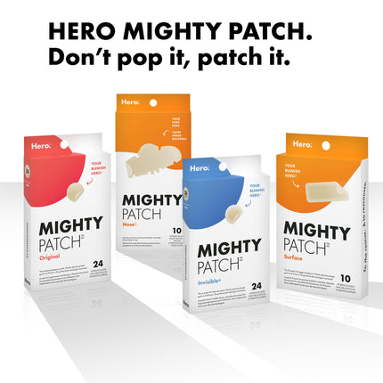 Hero Cosmetics Mighty Patch Nose – Hydrocolloid Nose Strips for Pores & Pimples, Absorbs Gunk and Oil, Improves the Look of Pores , 10 Count