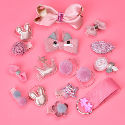 37 PCs Girl's Hair Clips Accessories, Easter Gifts for Girls with 6 Gift Bags, Easter Eggs Stuffers