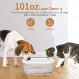 Hocohomey 110oz/3L Cat Water Fountain,Automatic Pet Water Fountain for Cats & Dogs Inside