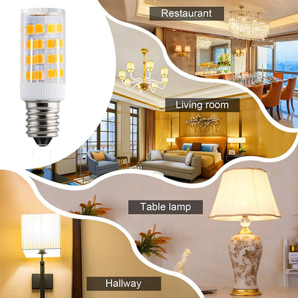 KAKEMONO 8-PACL E12 LED Candelabra Light Bulbs 4W, 40 Watt Halogen Equivalent,Warm White 2700K C7 T4 120V Small Base Non-dimmable for Ceiling Fan Chandelier Pendant Lighting Salt Lamp