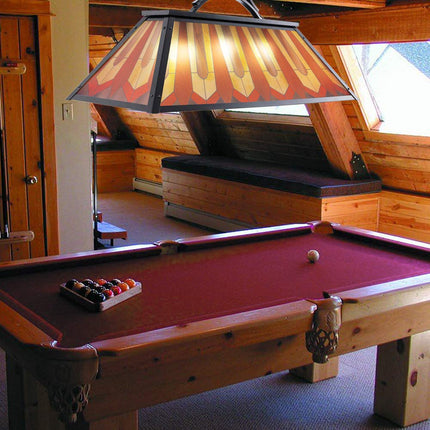 Wellmet Tiffany Style Pool Table Lamp Hanging, Billiards Light for Game Room 7' 8' 9' Pool Table, 3-Light Vintage Chandelier Lighting Fixture for Snooker Man Cave Club Kitchen Island Bar #C7