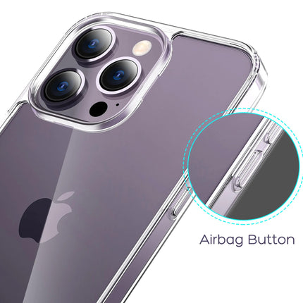 BUBO 3-in-1 Ultra Thin TPU Hard Acrylic PC Transparent Phone Case for iPhone 14 Pro Max