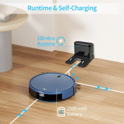 ROBOT 2 in 1 Mopping Robot Vacuum Cleaner with Schedule, Wi-Fi/Voice/App LIKE NEW NAVY