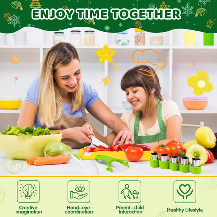 YASTER 28PCS Toddler Knife Set for Real Cooking Age 2+