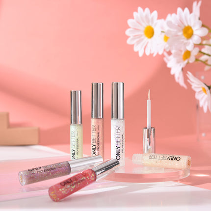 ONLYBETTER Liquid Long Lasting, Quick-Dry Shimmer Waterproof Eye Shadow Glitter Set