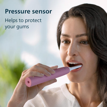 Philips Sonicare 4900 Series Electric Toothbrush - Sonic Toothbrush With Advanced Sonic Technology, Pressure Sensor, Two Intensity Settings, SmarTimer & QuadPacer, Deep Pink, Model HX3683/36