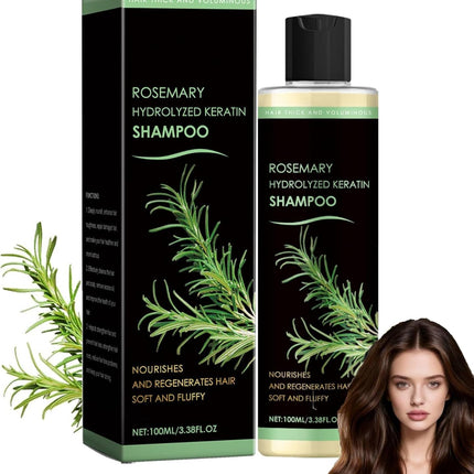 Rosemary Shampoo for Hair Thickening and Growth, ﻿Rosemary Hair Growth Serum Shampoo, Hydrolyzed Keratin Shampoos For Strengthening And Repair,Volumizing For Fine Or Thin Hair