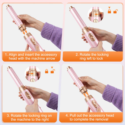 SnugLuv 5-in-1 Hot Air Styler Kit System, Detachable Styling Tool For home,Travel,Salon