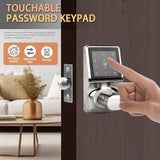 Keyless Door Lock with Touchscreen Keypad, Easy Installation, Battery Reminder