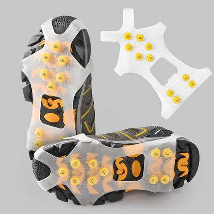 GT30 Light Ice Snow Grips Cleat Crampons Over Shoe Boot Traction Cleat Slip-on Stretch Footwear (Small)