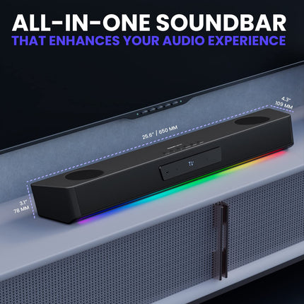 Sound Blaster Katana SE Multi-Channel Gaming Soundbar, 180W Peak Power, Bi-Amplified 4-Driver Design, Super X-Fi Technology, and RGB Lighting