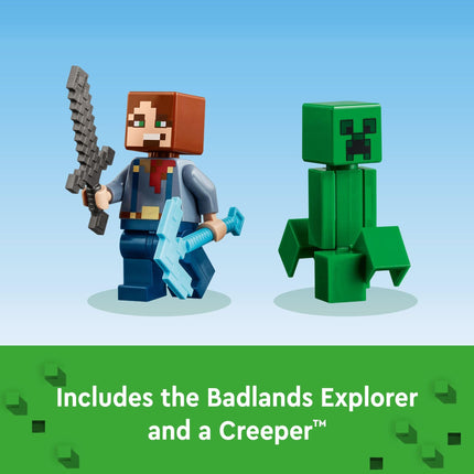 LEGO Minecraft The Badlands Mineshaft Video Game Toy, Mining Exploration Set with Minecraft Minifigures, 21263