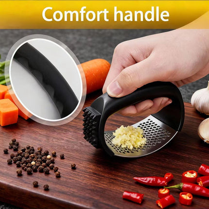 HAVENNEEST Garlic Press Equipped with Soft Ergonomic Handle, Easy to Crush Garlic, Easy to Clean, and Rust-Resistant