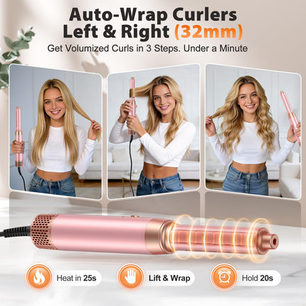 SnugLuv 5-in-1 Hot Air Styler Kit System, Detachable Styling Tool For home,Travel,Salon