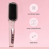 (Open Box)Lange L'ange Le Vite Hairbrush Straightener Blush Rose Styling Brush