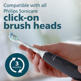 Philips Sonicare 4100 Power Toothbrush, Rechargeable Electric Toothbrush with Pressure Sensor, Black HX3681/24