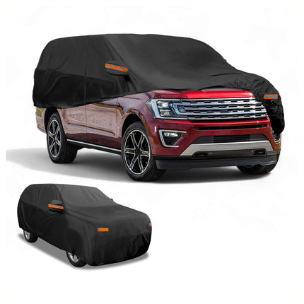 ATOCOVER Car Cover Waterproof All Weather Sun Rain Protection Full Exterior Cover for Ford Expedition Black with Left Side Zippers Vehicle Supplies