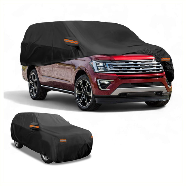 ATOCOVER Car Cover Waterproof All Weather Sun Rain Protection Full Exterior Cover for Ford Expedition Black with Left Side Zippers Vehicle Supplies