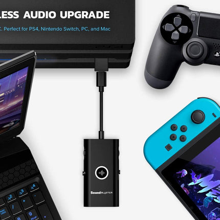 Creative Sound Blaster G3 USB-C External Gaming USB DAC and Amp for PS4, Nintendo Switch, Ft. GameVoice Mix (Audio Balance for Game/Chat), Mic/Vol Control and Mobile App Control, Plug-and-Play
