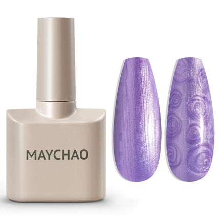 MAYCHAO 15ML Pearl Purple Pearlescent Shell Shimmer Mermaid Gel Nail Polish