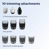 Philips Multigroom Series 3000 Cordless with 10 Trimming Accessories, Lithium-Ion and Storage Bag, MG3750/10