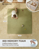 Joypony Leather Baby Play Mat 47×47×1.2 IN Foldable Play Mat Thick Memory Foam | Waterproof Baby Play Mat, Non-Slip & Safe for Newborns