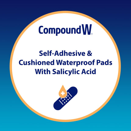 Compound W Wart Remover One Step Medicated Foot Pads- 20 Count - With Salicylic Acid, Maximum Strength, Effective Wart Removal