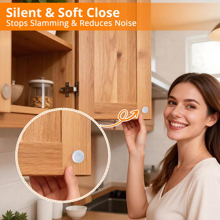 CHUNZEXI 192 PCS Clear Cabinet Door Bumpers, 1/2 Inch Round Rubber Pads