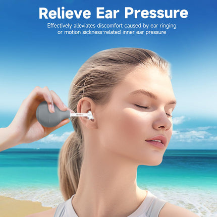 Ear Pressure Relief Suction Device, Ear Pressure Tool, Migraine and Headache Relief Inner Ear Balance, Airplane Ear Pressure Relief,Reduce Stress, Tension, Pain by Inner Ear Pressure - Gray