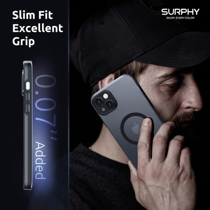 SURPHY Shockproof, Magnetic, TPU & PC Material, Enclosure Matte Case for iPhone 14 Plus, 6.7 Inch