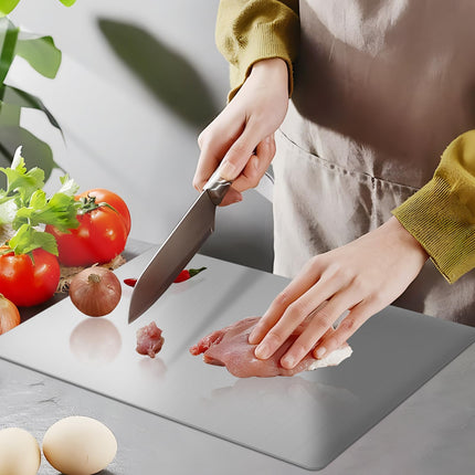 TamBee Kitchen 304 Stainless Steel Cutting Board for Steel, 15.8 x 12", Heat Resistant, Dishwasher Safe