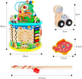 Wooden Toys Activity Cube for Kids,Montessori Toys with Bead Maze,Wooden Educational Activity Center  T119