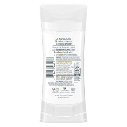 Dove Aluminum Free Déodorant for Women Cucumber & Green Tea Scent for Soft, Comfortable Underarms, 74g