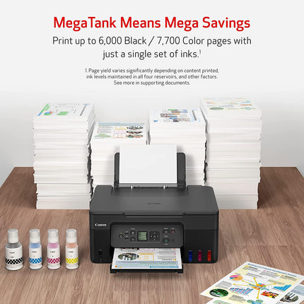 Canon PIXMA G3270 Wireless MegaTank All-in-One Printer - White